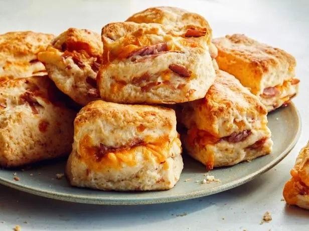 Ham and Cheddar Stuffed Biscuits