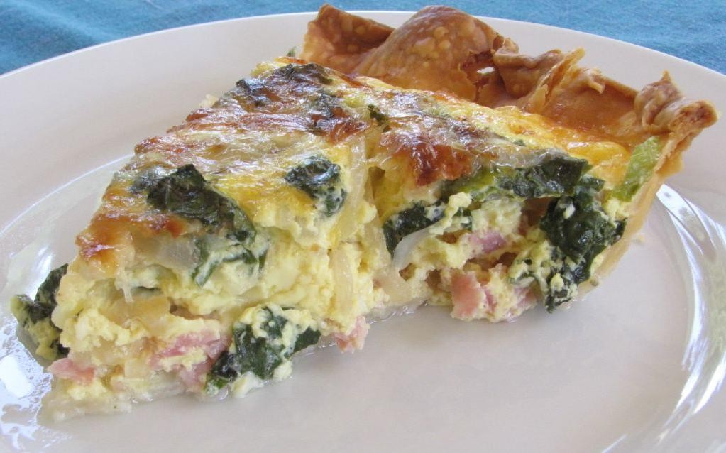 Ham and Swiss Chard Quiche