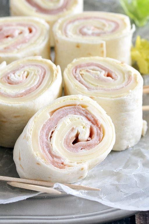 Ham and Swiss Pinwheel Sandwich Rolls