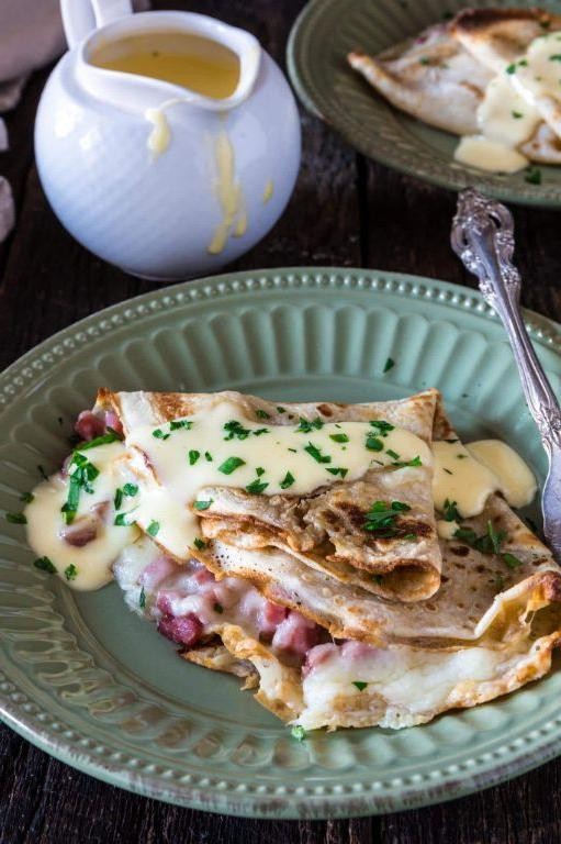 Ham and Swiss Savory Crepes