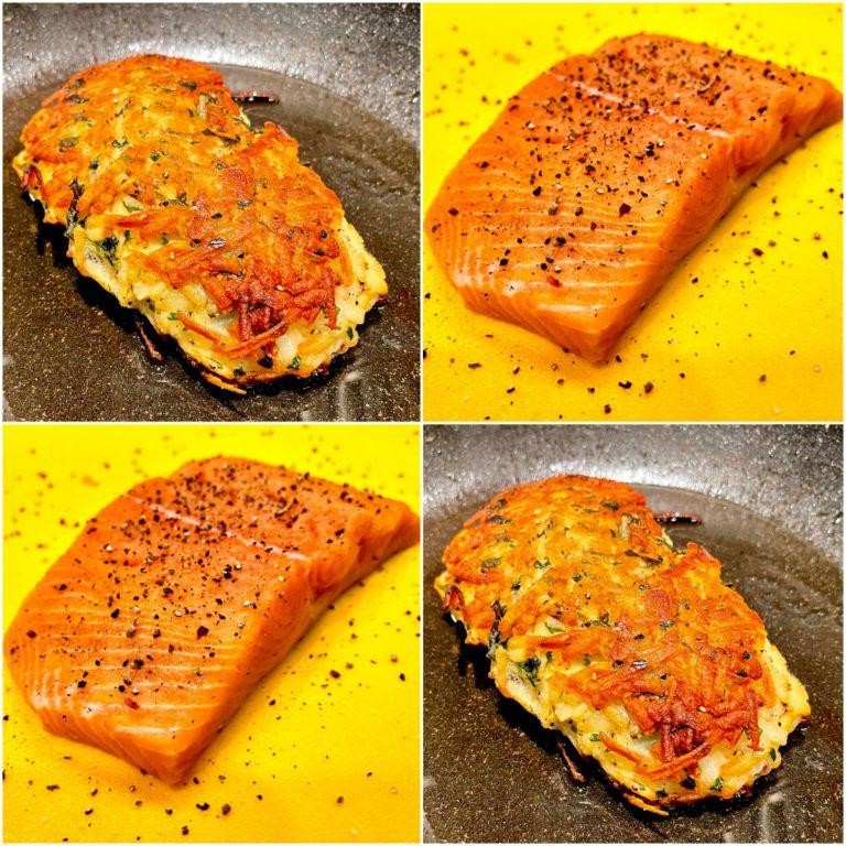 Hash Brown Crusted Salmon