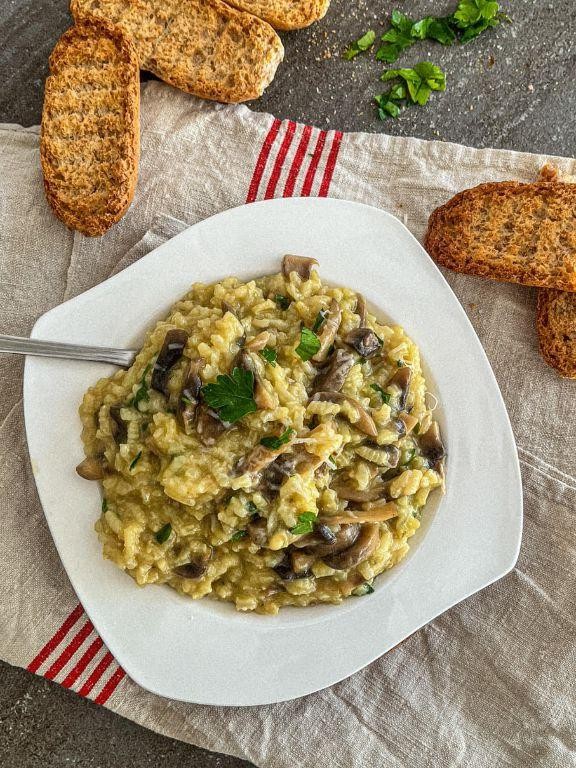 Hasty Italian Mushroom Risotto
