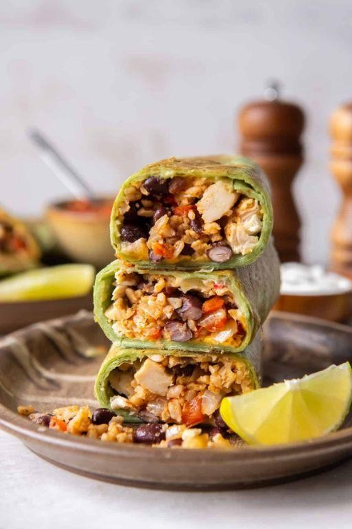 Hatch Chili Chicken and Black Bean Burritos