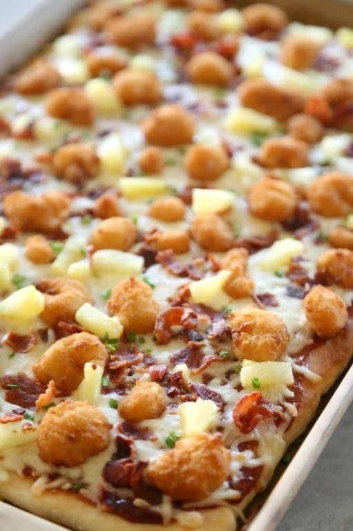 Hawaiian BBQ Shrimp Pizza