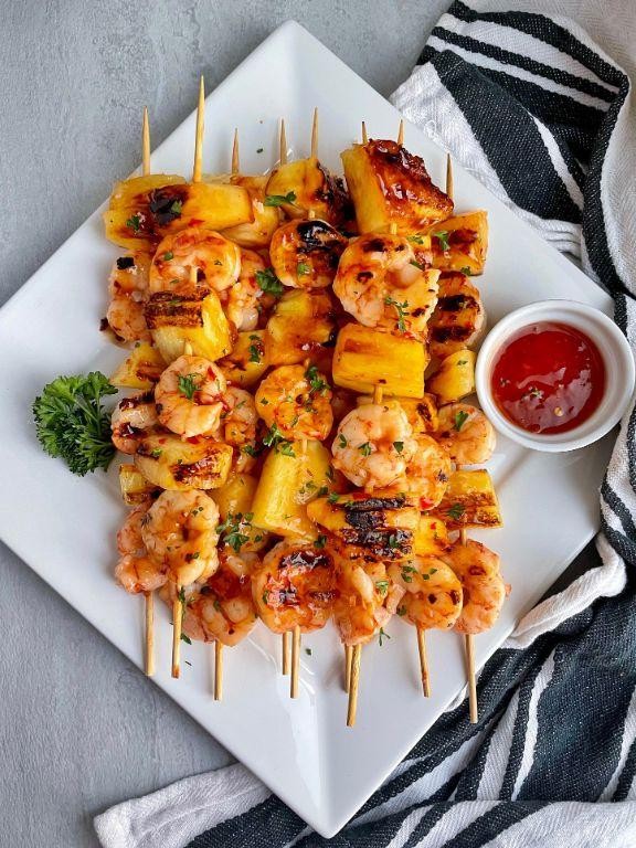 Hawaiian Pineapple Shrimp Kabobs