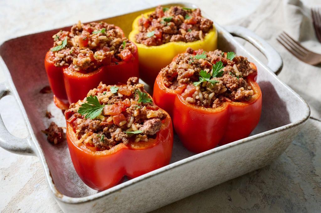 Healthy Beef Mince Stuffed Peppers
