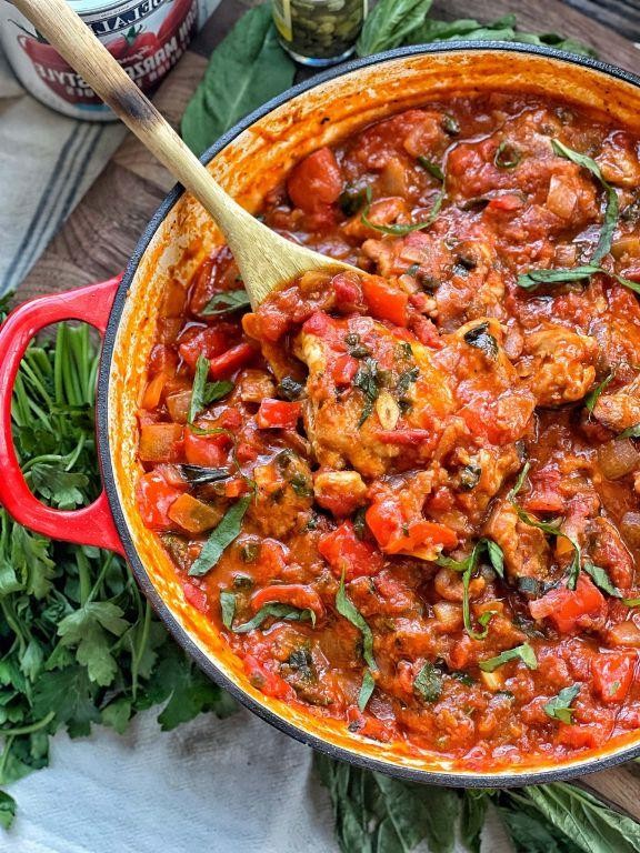 Healthy Chicken Cacciatore with Vegetables