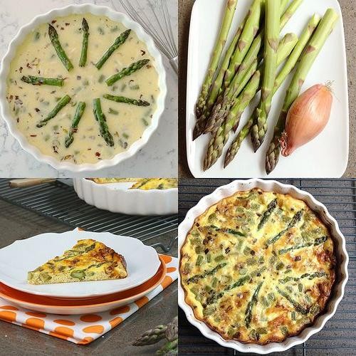 Healthy Egg White Quiche with Asparagus