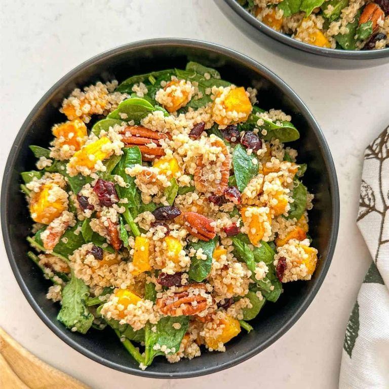 Healthy Pumpkin Quinoa Salad with Cranberries