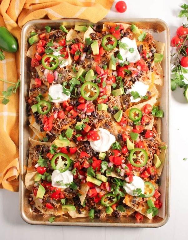 Healthy Turkey and Avocado Baked Nachos