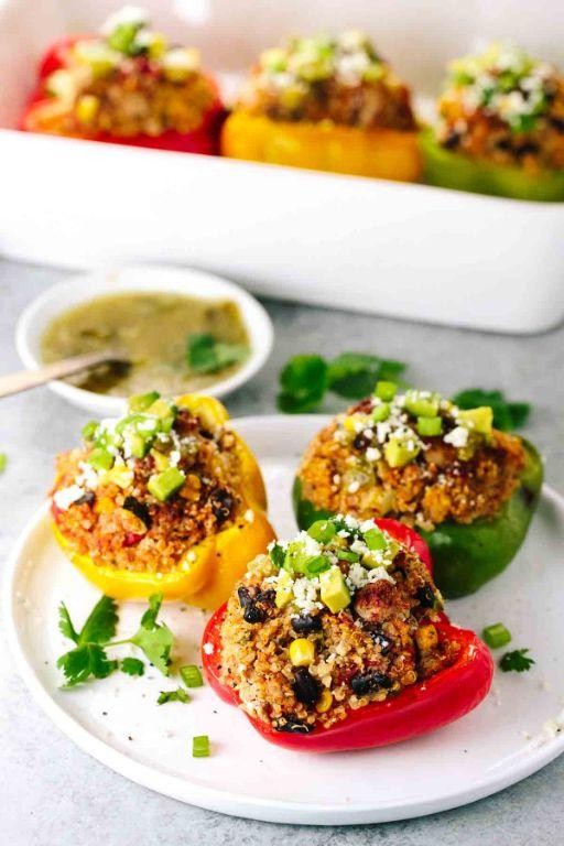 Healthy Turkey and Quinoa Stuffed Peppers