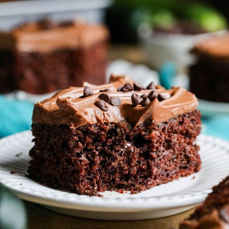 Healthy Zucchini Chocolate Protein Cake