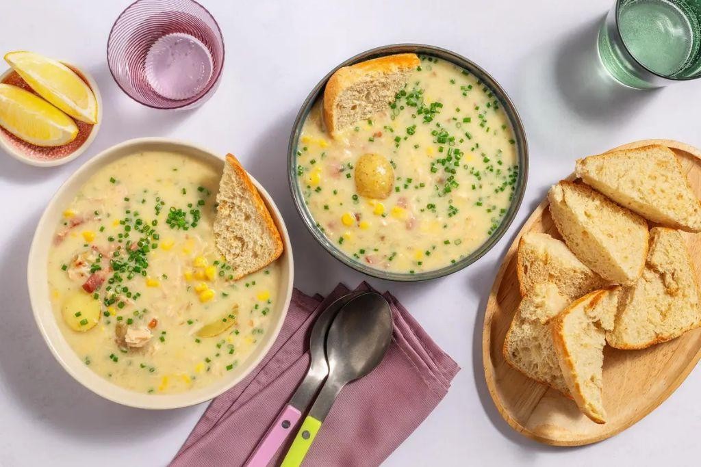 Hearty Bacon and Crab Chowder