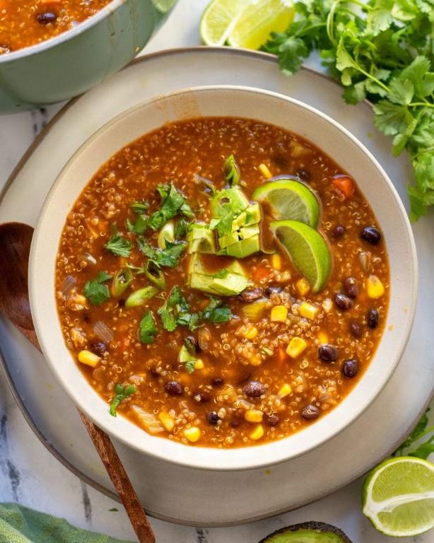 Hearty Black Bean Quinoa Soup