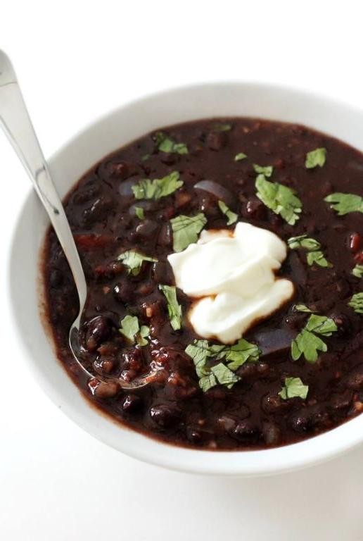 Hearty Black Bean Soup with Spicy Chipotle Peppers