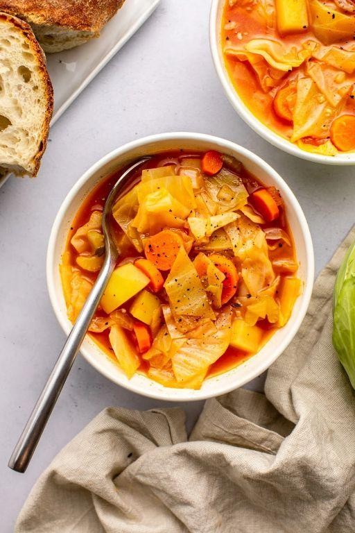 Hearty Cabbage and Carrot Soup