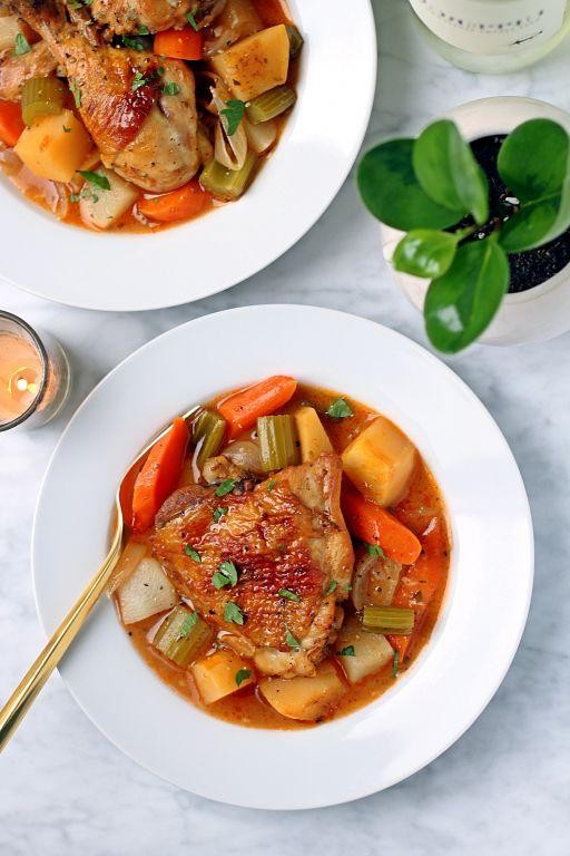 Hearty Chicken Stew with Root Vegetables