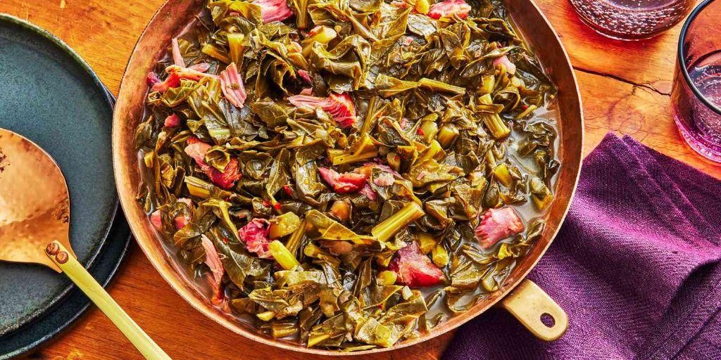 Hearty Collard Greens and Ham Hock in the Slow Cooker