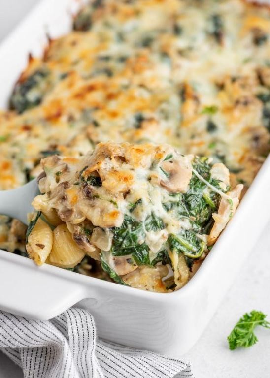 Hearty Creamy Baked Mushroom Casserole