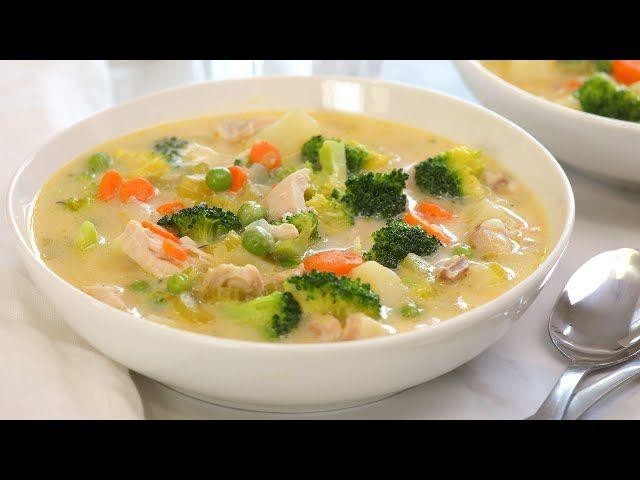 Hearty Creamy Chicken and Vegetable Soup