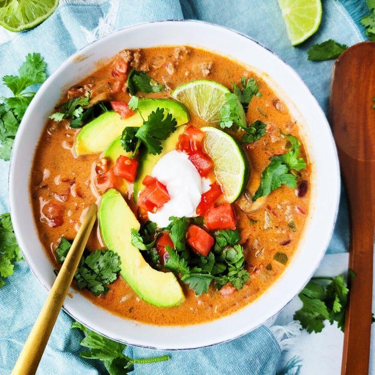 Hearty Creamy Mushroom Taco Soup