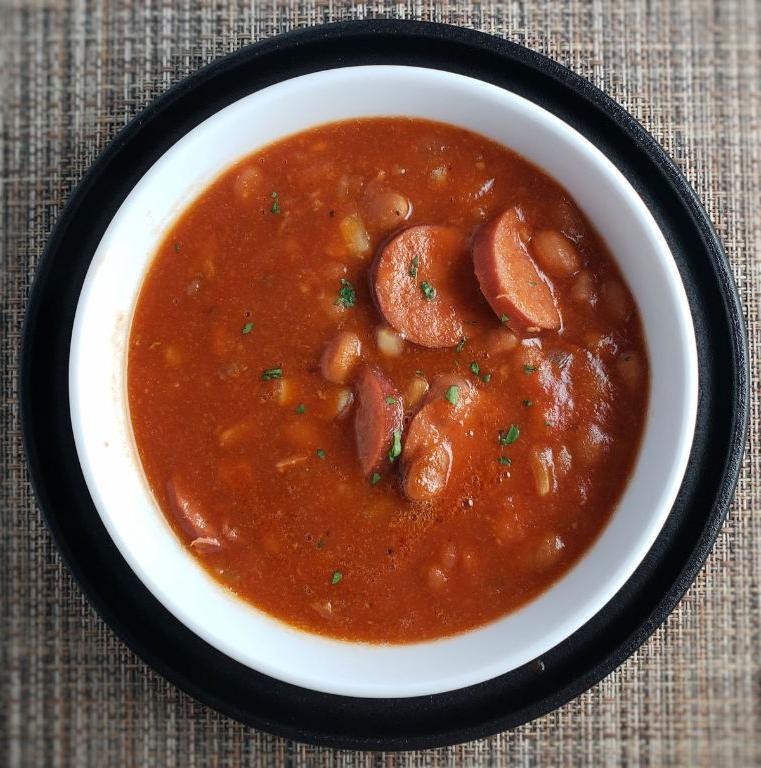Hearty Crockpot Sausage and Bean Soup