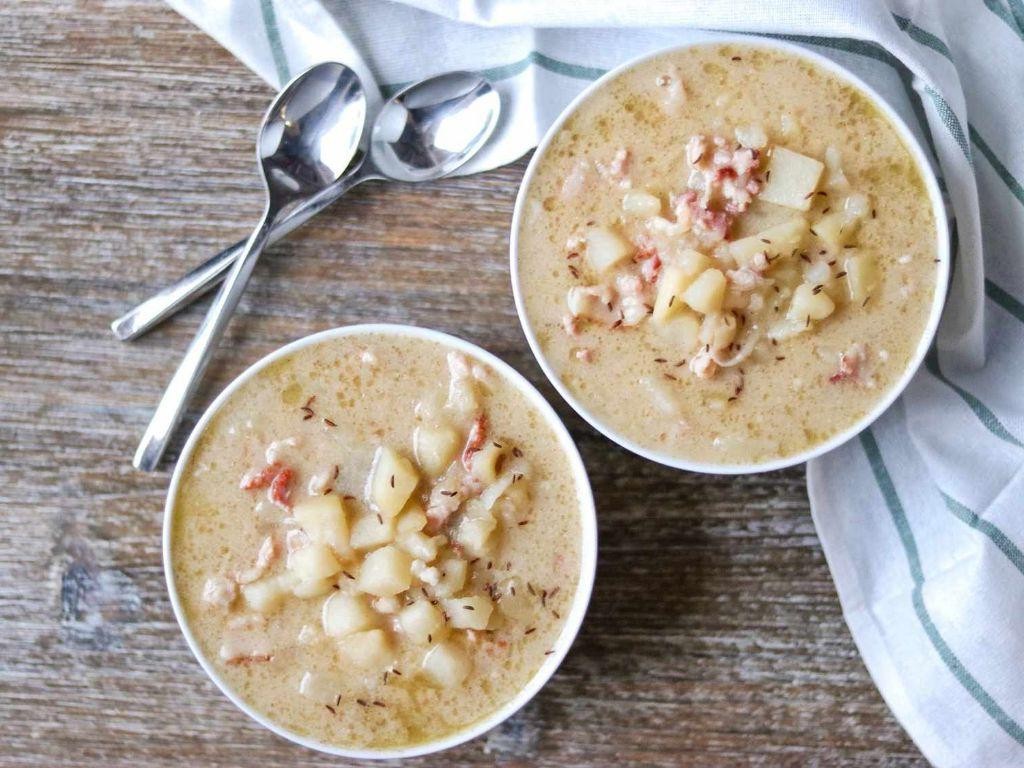 Hearty German Potato Soup with Bacon