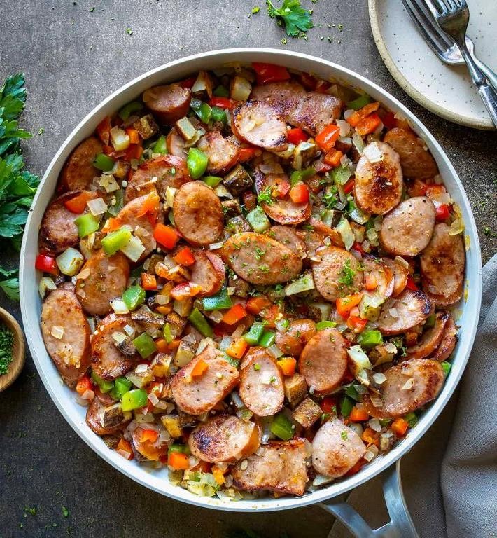 Hearty Kielbasa and Potato Hash