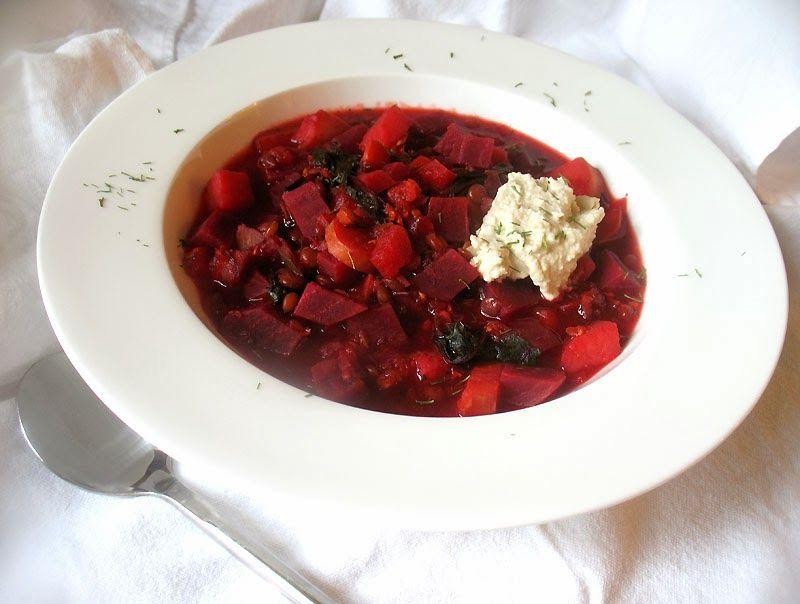 Hearty Lentil Borscht with Fennel