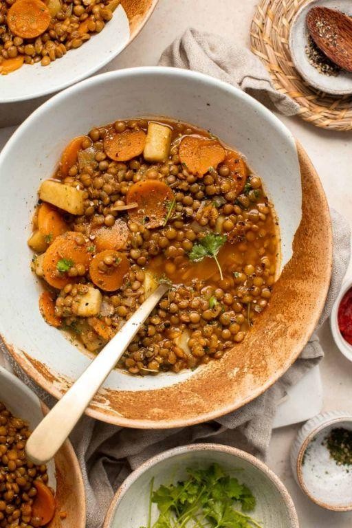 Hearty Lentil Stew with Carrots and Potatoes