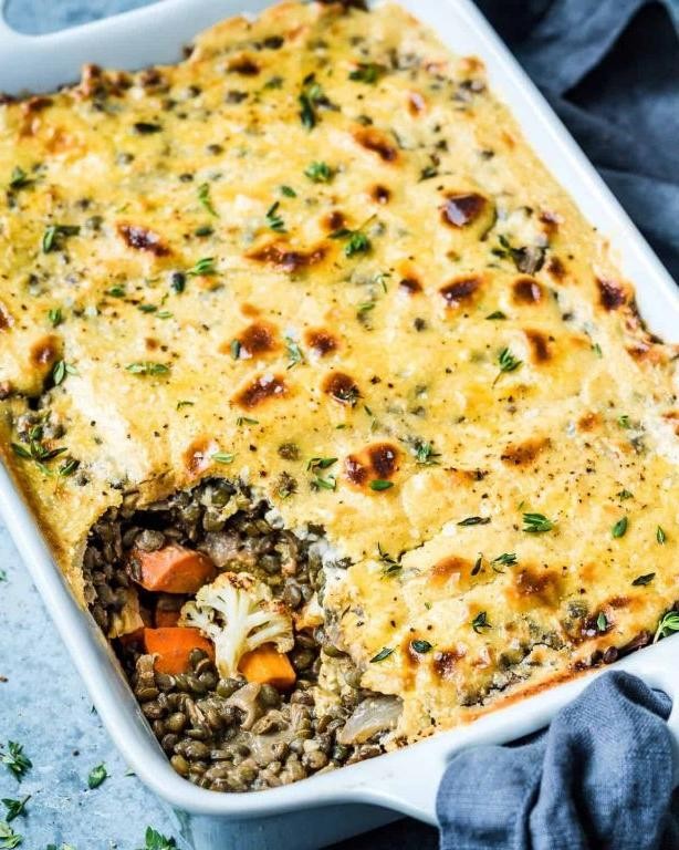 Hearty Lentil and Vegetable Bake