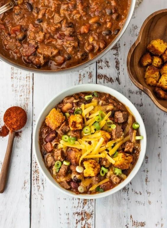 Hearty London Broil and Bean Chili