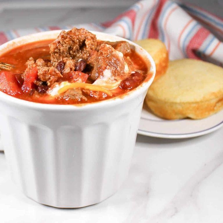 Hearty Sausage and Beef Chili Casserole