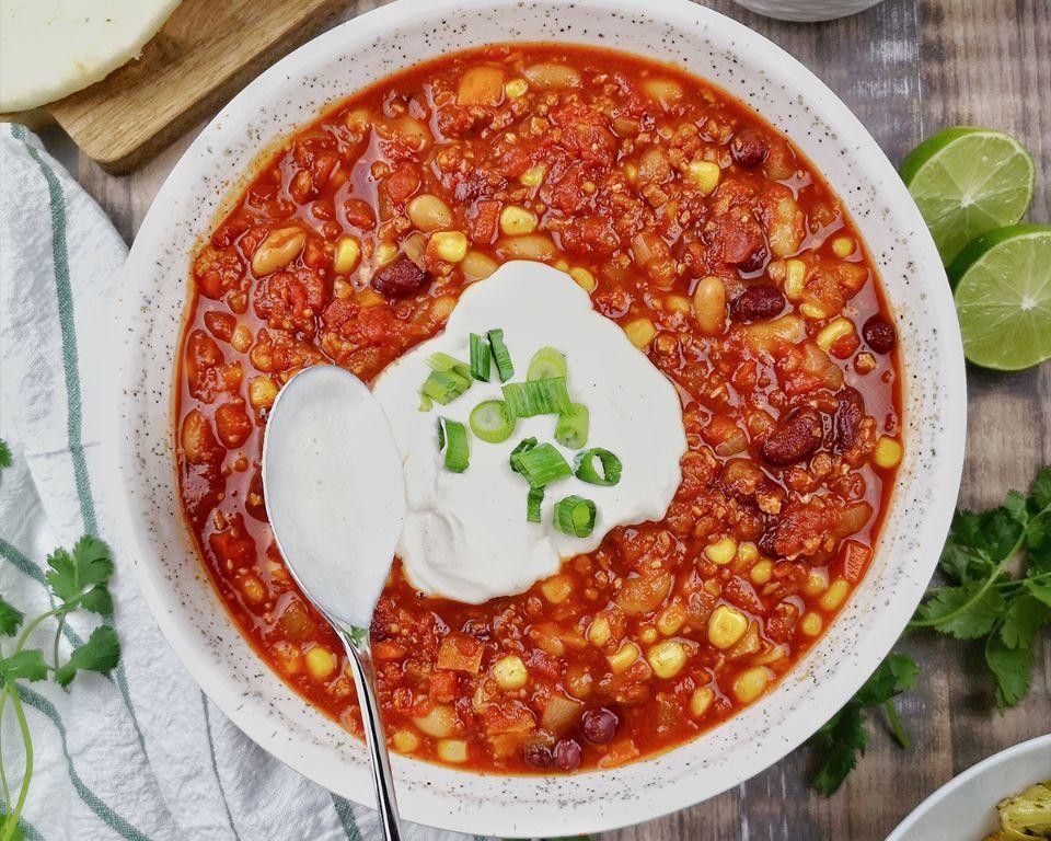 Hearty Smoked Turkey Sausage Chili