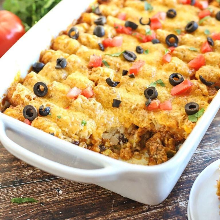 Hearty Taco Tater Tot Hotdish