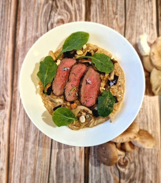 Hearty Venison and Wild Mushroom Risotto