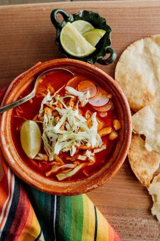 Hearty chicken pozole with masa harina