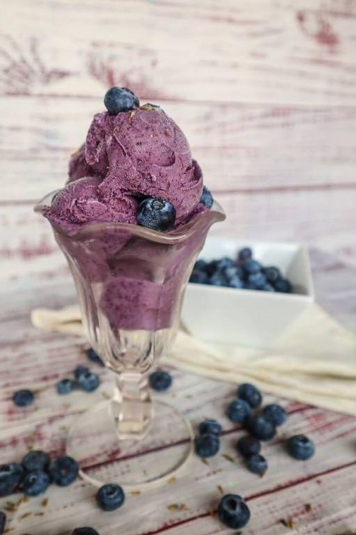 Heavenly Blueberry Lavender Vegan Ice Cream