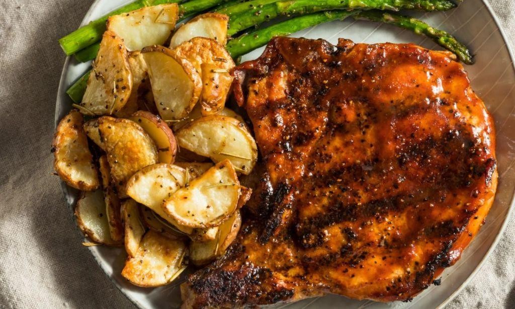 Herb Crusted Pan Seared Pork Chops