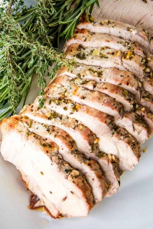 Herb Marinated Pork Loin with Garlic and Thyme