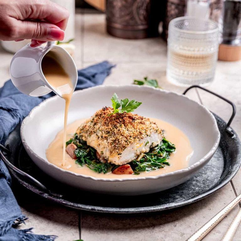 Herb Parmesan Baked Black Cod