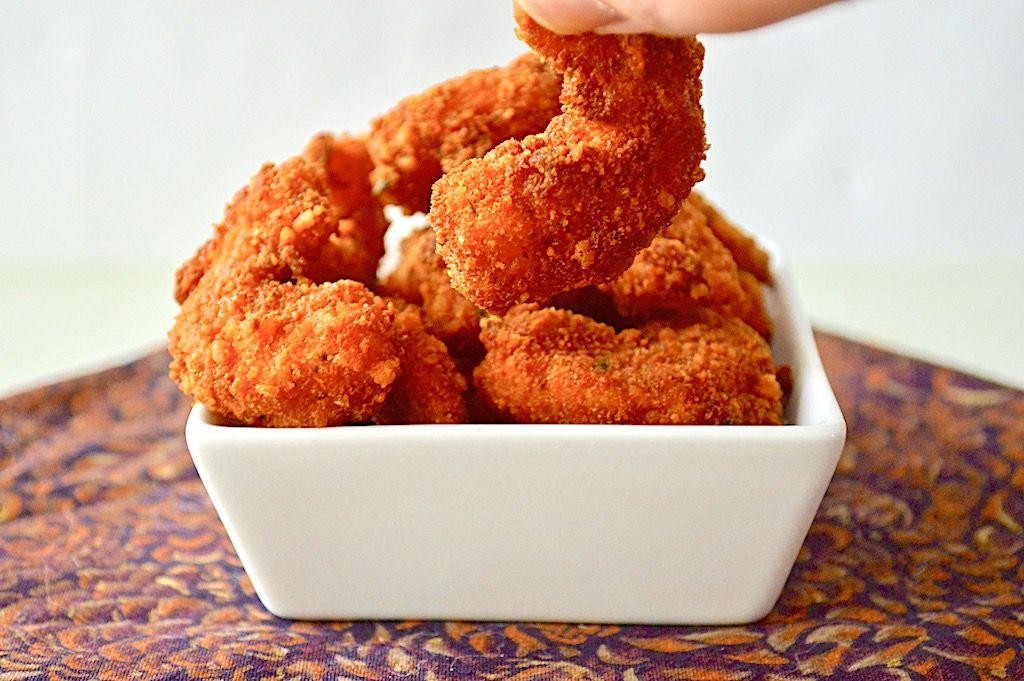 Herb and Cheese Battered Shrimp