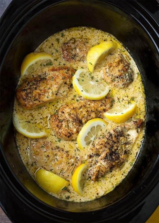 Herb and Lemon Chicken Crock Pot