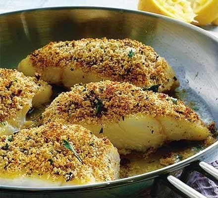 Herb-Crusted Baked Ono with Garlic