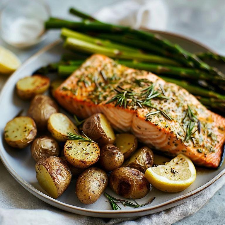 Herb-Crusted Basa with Roasted Vegetables