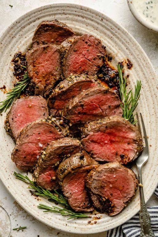 Herb-Crusted Beef Tenderloin with Fig Glaze