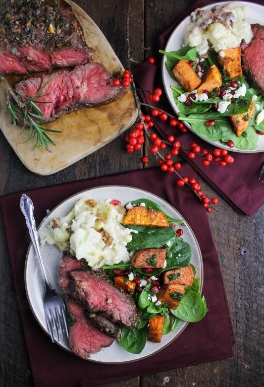 Herb-Crusted Roast Beef with Root Vegetables