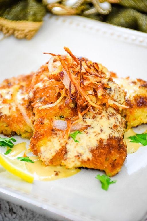 Herb-Crusted Veal Cutlets with Dijon Sauce