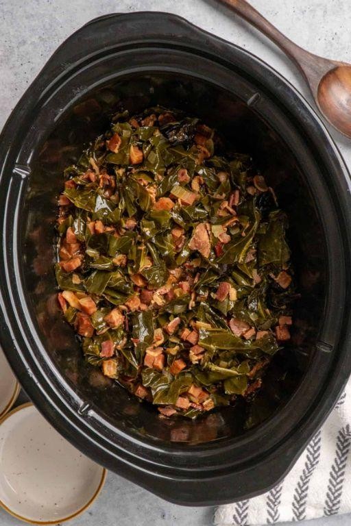 Herb-Infused Collard Greens in the Slow Cooker
