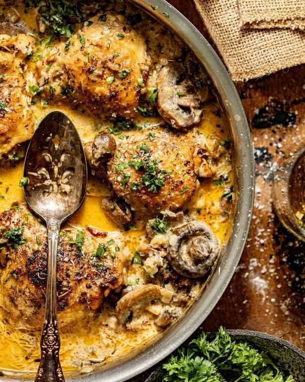 Herb-Infused Coq au Vin Blanc